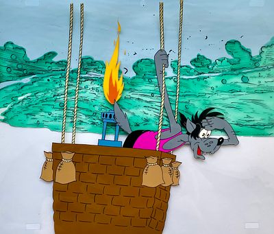 Русаков Светозар Кузьмич (1923 – 2006). Составной лот: фон и фаза из 17-го выпуска мультфильма 