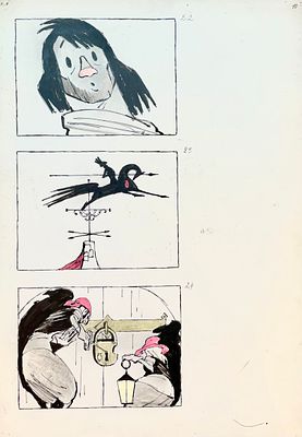 Саркисян Перч Ашотович (1922 – 1970). Кадры к мультфильму &laquo;Кузнец-колдун&raquo; (М.: Киностудия 