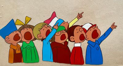 Шварцман Леонид Аронович (1920 – 2022). Фаза движения из мультфильма &laquo;Гирлянда из малышей&raquo; (М.: 