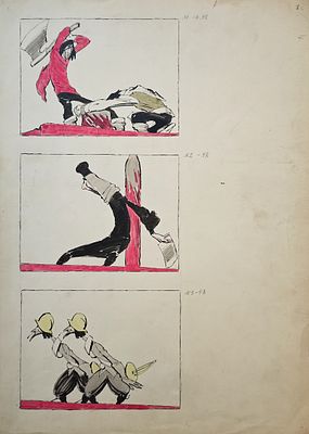 Саркисян Перч Ашотович (1922 – 1970). Кадры к мультфильму &laquo;Кузнец-колдун&raquo; (М.: Союзмультфильм 