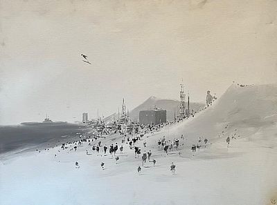 Батынков Константин Александрович (род. 1959). Гавань. 2007. Холст, акрил. 60 &times; 80 см. Внизу 