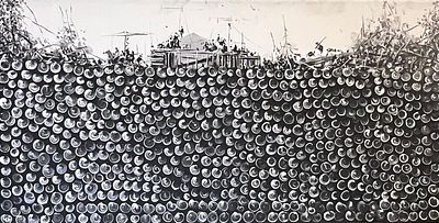 Батынков Константин Александрович (род. 1959). Лесоповал. 2010. Холст, акрил. 50 &times; 100 см. На 