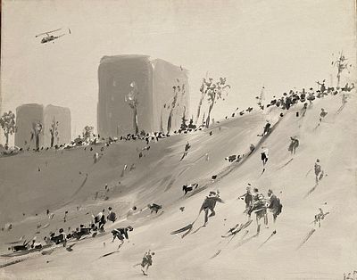 Батынков Константин Александрович (род. 1959). Горка. 2007. Холст, акрил. 40 &times; 50 см. Внизу 