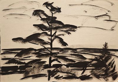 Андронов Николай Иванович (1929—1968). Минск. 1960. Бумага, тушь. 20,7&times;30 см. Двусторонняя 