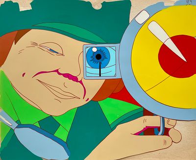 Кошкин Николай Иванович (1947—2017). 
Фаза движения из мультфильма &laquo;Прямое попадание&raquo; (М.: 