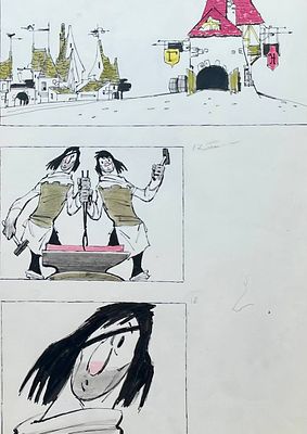 Саркисян Перч Ашотович (1922 – 1970). Кадры к мультфильму &laquo;Кузнец-колдун&raquo; (М.: Союзмультфильм 