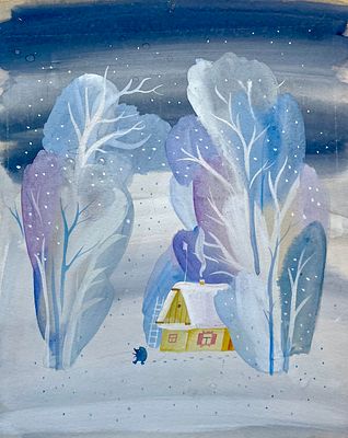 Багин Пётр Иванович (род. 1938). Иллюстрация к авторскому сборнику С. Козлова &laquo;Ёжик-Ёлка&raquo; (М.: 