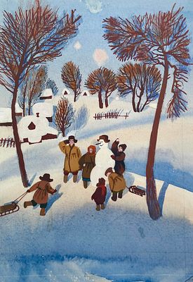 Бритвин Виктор Глебович (1955—2023). Иллюстрация к стихотворению А. Блока &laquo;Снег да снег&raquo;. 