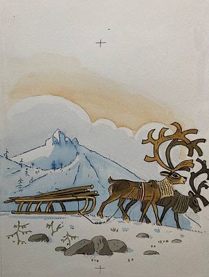 Брюханов Дмитрий Афанасьевич (1915—1992). Иллюстрация к книге А. А. Кымытваль &laquo;Это праздник 