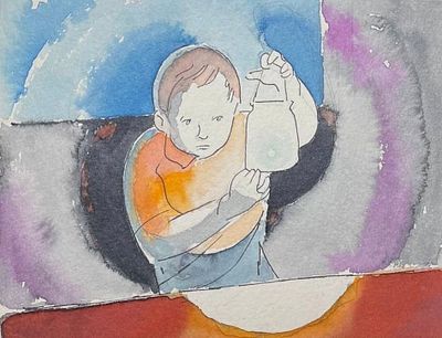 Горяев Виталий Николаевич (1910—1982). Иллюстрация к книге А. Барто &laquo;Веселые стихи&raquo; (М.: Радуга 