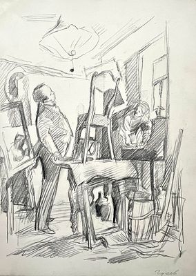 Горяев Виталий Николаевич (1910—1982). Иллюстрация к роману Н. В. Гоголя &laquo;Мёртвые души&raquo;. Бумага 