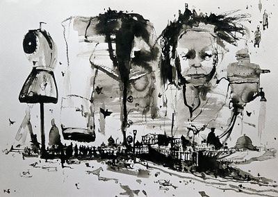 Батынков Константин Александрович (род. 1959). Иллюстрация к повести Н. Гоголя &laquo;Шинель&raquo;. 2024 