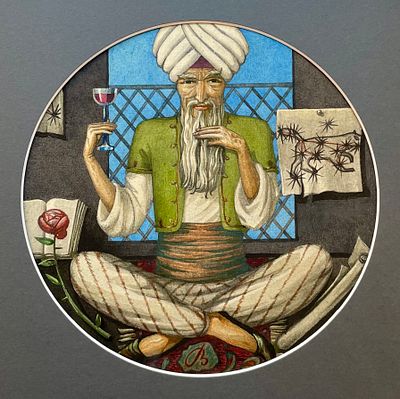 Васильковский Владимир Сергеевич (1921—2002). Старый Омар Хайям. Иллюстрация к книге Омара 