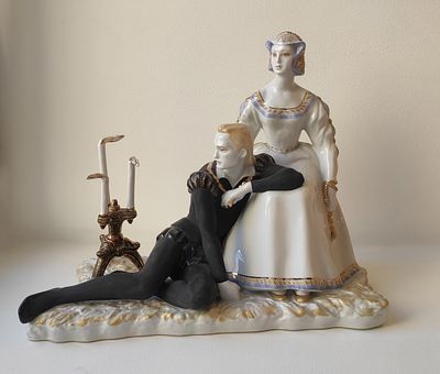 Бржезицкая Аста Давыдовна (1912—2004). Скульптура &laquo;Гамлет&raquo;. Дулёво. Форма 1958 года. Фарфор 