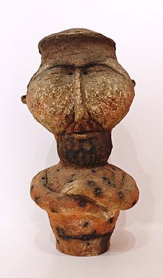 Расторгуев Евгений Анатольевич (1920—2009). Мужик. 1970-е. Шамот. 31 &times; 17 &times; 12 см. Евгений 