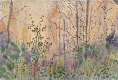 Свешников Борис Петрович (1927—1998). Пейзаж. Без даты. Бумага, акварель. 44 &times; 65 см. Оторван 