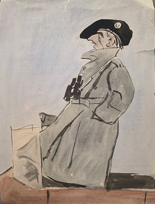 Сойфертис Леонид Владимирович (1911—1996). Иллюстрация для журнала &laquo;Крокодил&raquo;. 1970-е. Бумага 