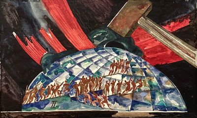 Федоровский Фёдор Фёдорович (1883—1955). Героическое действо на сцене Большого театра. 1927. 