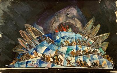 Федоровский Фёдор Фёдорович (1883—1955). Героическое действо на сцене Большого театра. 1927. 