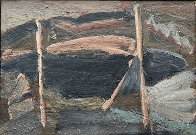 Андронов Николай Иванович (1929—1998). Поздней осенью. 1989. Картон, масло. Размер изображения: 