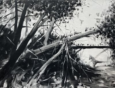 Батынков Константин Александрович (род. 1959). Лес. 2007. Холст, акрил. 60 &times; 80 см. В правом 