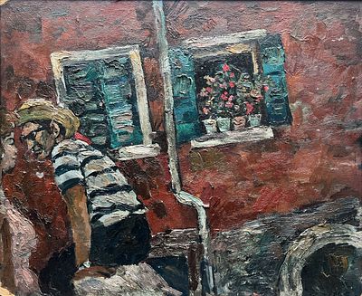 Бирштейн Макс Авадьевич (1914—2000). Венеция. Гондольер и девушка. 1978. Картон, масло. 50 &times; 60 
