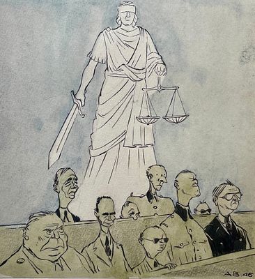 Васин Александр Андреевич (1915—1971). Фемида, 1946. Бумага, тушь, перо, акварель, графитный 