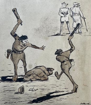 Васин Александр Андреевич (1915—1971). Избирательная компания. Иллюстрация к выборам в Греции 