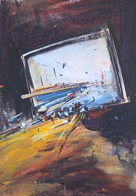Батынков Константин Александрович (род. 1959). &laquo;Без названия&raquo;. Бумага, акрил, белила. Размер 
