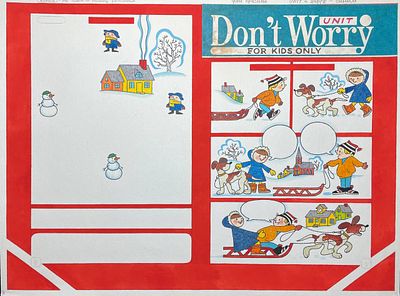 Беньяминсон Эрик Евгеньевич (1932–2007). Обложка к книге &laquo;Don’t worry. For kids only&raquo;. Бумага 