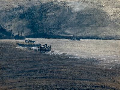 Богаевская Ольга Борисовна (1915–2000). Форзац к книге &laquo;Хмурое утро&raquo;. 1970-е. Бумага, акварель 