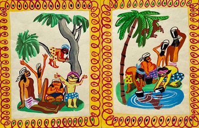 Дувидов Виктор Аронович (1932–2000). Иллюстрация к непальской сказке &laquo;Почему у птицы кальчунды 