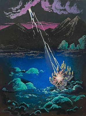 Асеев Андрей Петрович (род. 1954). &laquo;Молния&raquo;. 1995. Иллюстрация к рассказу &laquo;Почему одни сгорают 