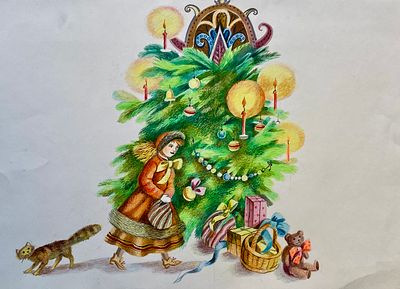 Лавренко Галина Борисовна (род. 1951). Оригинал иллюстрации к рассказу А. Блока &laquo;Рождество&raquo; в 