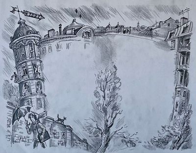 Граблевская Ольга Венедиктовна (род. 1965). Мечтатель на прогулке. Иллюстрация к повести А. 