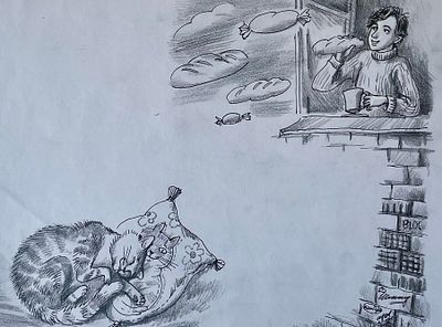 Граблевская Ольга Венедиктовна (род. 1965). Чай с облаками. Иллюстрация к повести А. Шевченко 