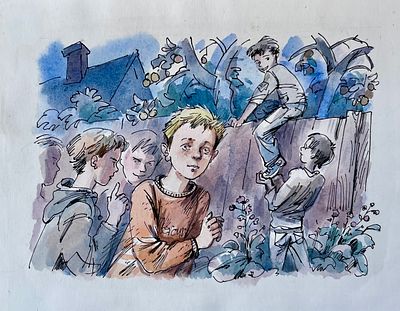 Граблевская Ольга Венедиктовна (род. 1965). Оргинал иллюстрации к рассказу Н. Михайловой &laquo;Сад&raquo; 