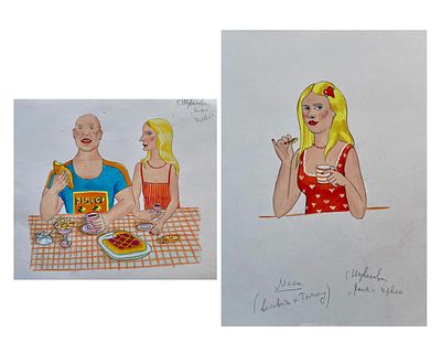 Джигирей Алла Александровна (род. 1964). Составной лот: оригинал и вариант иллюстрации к 