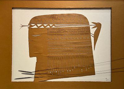 Дзиов Асланбек Русланович (род. 1969). Герой. 2017. Бумага, объёмный коллаж. 68 &times; 83 см. Работа 