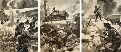 Высоцкий Владимир Петрович (1911—1983). Три иллюстрации к книге Г. В. Соколова &laquo;У юнги тоже 