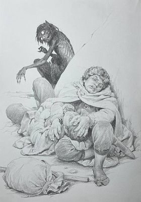 Гордеев Денис Дмитриевич (род. 1964 г.). &laquo;Короткий отдых&raquo; иллюстрация к роману Д. Толкина 