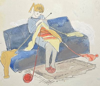 Горяев Виталий Николаевич (1910—1982). Иллюстрация к книге А. Барто &laquo;Веселые стихи&raquo; на 