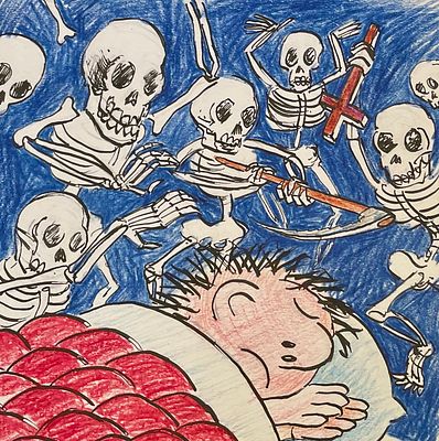 Ковалов Фёдор (род. 1982). Страшный сон. Иллюстрация к рассказу в журнале &laquo;Чиж и Ёж&raquo; (СПб.: Чиж 