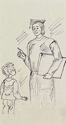 Штейман Анна Савельевна (род. 1970). Наказ отца. Эскиз из журнала &laquo;Чиж и Ёж&raquo; (СПб.: Чиж и Ёж). 