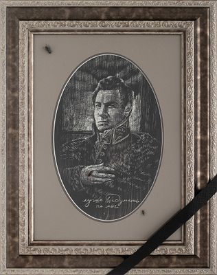 Тихонов Евгений.
&laquo;И лучше выдумать не мог&raquo;. Портрет дяди Евгения.Онегина
2026
бумага, граттаж 