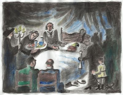 Кутуков Пётр.
&laquo;Мой дядя…&raquo;
2026
бумага, акварель
21&times;30 см. Пётр Владимирович Кутуков (род. 1973) 