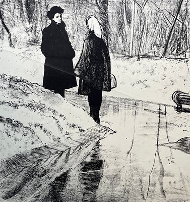 Алейников Александр Абрамович (1915 — 2003). Апрель. 1970-е. Бумага, автолитография. Размер 