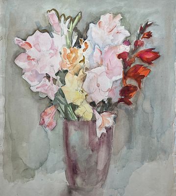 Боровская Анна Казимировна (1901 — 1984). Букет. 1960-е гг. Бумага, акварель. Размер 