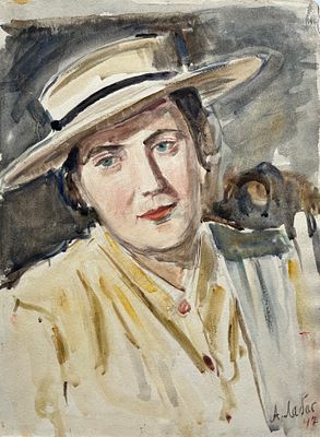 [Из коллекции семьи художника] Лабас Александр Аркадьевич (1900 — 1983). Портрет М. Белоусовой. 