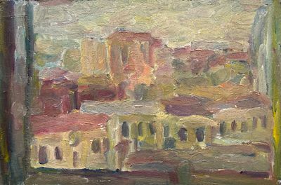 Лукашевкер Александра Давыдовна (1925 — 1992). Пейзаж. 1970-е гг. Холст, масло. 40 &times; 60 см. Алек 